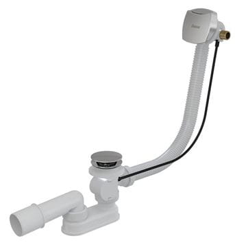 RAVAK vaňový sifón 57 cm, s napúšťaním prepadom, bovden, chróm