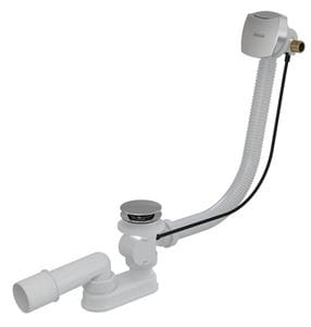 RAVAK vaňový sifón 57 cm, s napúšťaním prepadom, bovden, chróm