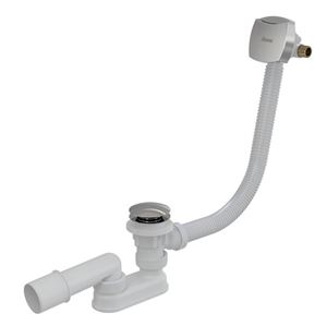RAVAK vaňový sifón 57 cm, s napúšťaním prepadom, click-clack, chróm
