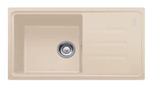 FRANKE MALTA BSG 611-78/39 fragranitový drez 780x435 mm, otočný, odkvapkávač, pieskový melír