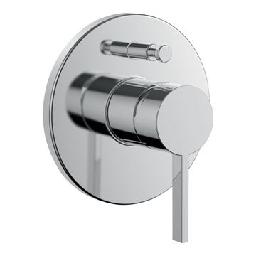 KARTELL BY LAUFEN vaňová podomietková batéria, s prepínačom, chróm