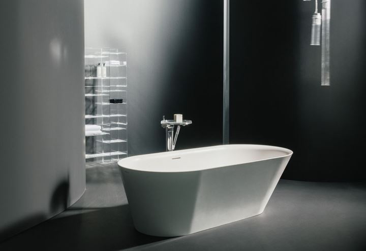 LAUFEN KARTELL vaňová batéria na podlahu, s prepínačom, so sprchovou súpravou, chróm H3213310041211 Obrázek - fotka