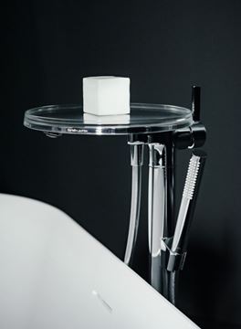 LAUFEN KARTELL vaňová batéria na podlahu, s prepínačom, so sprchovou súpravou, chróm H3213310041211 Obrázek - fotka