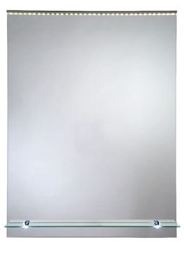 AMIRRO ORION OP zrkadlo 50x70 cm, s osvetlením, s poličkou