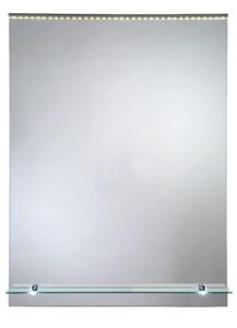 AMIRRO ORION OP zrkadlo 50x70 cm, s osvetlením, s poličkou