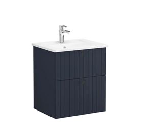 VITRA ROOT GROOVE skrinka s umývadlom 60x47x67 cm, 2 zásuvky, matná tmavo modrá