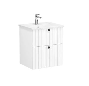 VITRA ROOT GROOVE skrinka s umývadlom 60x47x67 cm, 2 zásuvky, matná biela