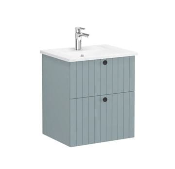 VITRA ROOT GROOVE skrinka s umývadlom 60x47x67 cm, 2 zásuvky, matná zelená