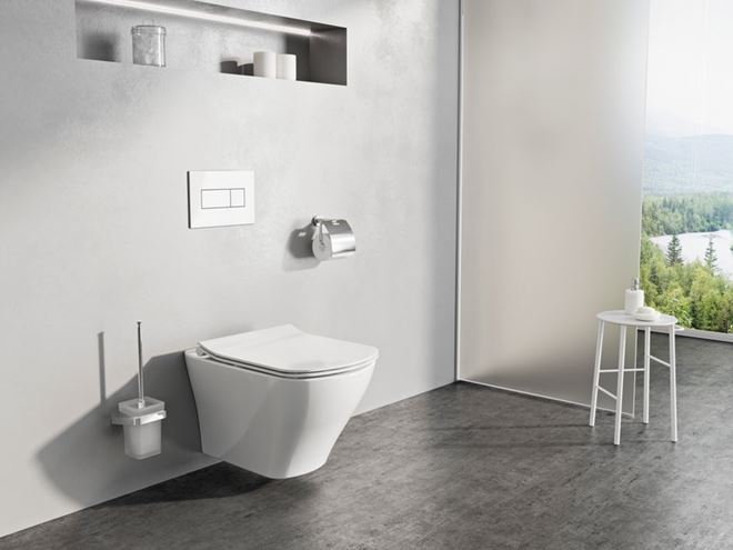 RAVAK UNI ovládacie tlačidlo pre dve splachovania, plast, biela X01457 Obrázek - fotka