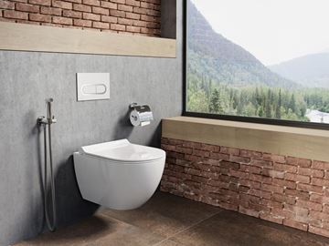 RAVAK CHROME ovládacie tlačidlo pre dve splachovania, kov, biela X01455 Obrázek - fotka