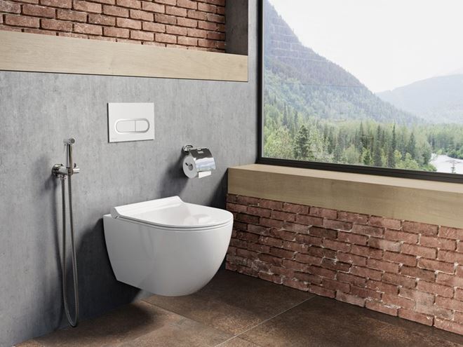 RAVAK CHROME ovládacie tlačidlo pre dve splachovania, kov, biela X01455 Obrázek - fotka