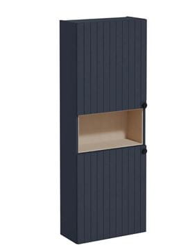 VITRA ROOT GROOVE vysoká skrinka 57x27x155 cm, 1 polica, 2 dvierka, matná tmavo modrá