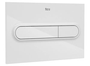 ROCA IN-WALL PL1 ovládacie tlačidlo pre dve splachovania, biela