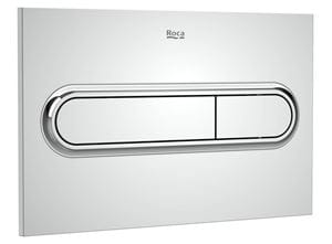 ROCA IN-WALL PL1 ovládacie tlačidlo pre dve splachovania, chróm