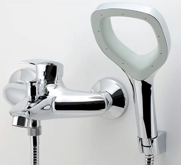 NOVASERVIS METALIA ECO+ vaňová nástenná batéria, s prepínačom, so sprchovou súpravou, chróm 57020,0E Obrázek - fotka