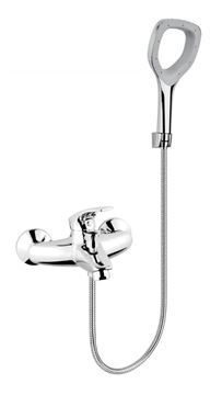 NOVASERVIS METALIA ECO+ vaňová nástenná batéria, s prepínačom, so sprchovou súpravou, chróm