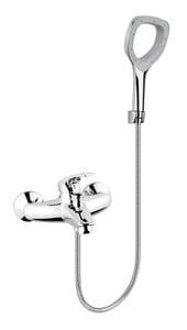 NOVASERVIS METALIA ECO+ vaňová nástenná batéria, s prepínačom, so sprchovou súpravou, chróm