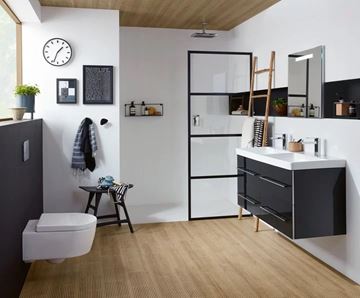 VILLEROY & BOCH VICONNECT 200G ovládacie tlačidlo pre dve splachovania, sklo, Glossy Grey 922400RA Obrázek - fotka