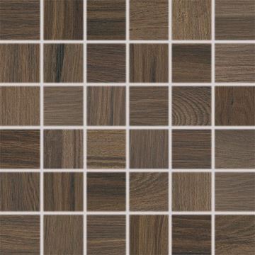 RAKO BOARD mozaika 30x30(5x5) cm, lepená na sieti, mat, tmavo hnedá