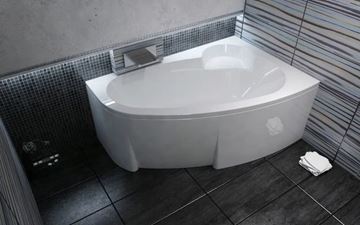 RAVAK ASYMMETRIC rohová vaňa 160x105 cm, bez nožičiek, akrylát C471000000 Obrázek - fotka