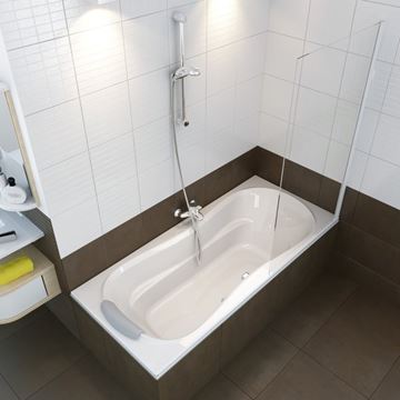 RAVAK CAMPANULA II vaňa 180x80 cm, pre 2 osoby, bez nožičiek, akrylát CB21000000 Obrázek - fotka