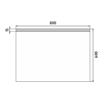 NIMCO 8000 zrkadlo 80x60 cm, reverzibilné, s osvetlením ZP 8003 Technický nákres