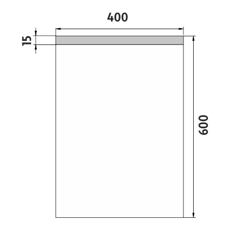 NIMCO 8000 zrkadlo 40x60 cm, reverzibilné, s osvetlením ZP 8000 Technický nákres