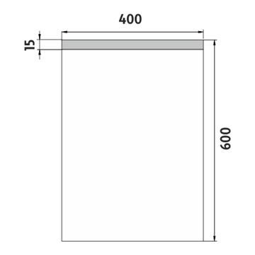 NIMCO 8000 zrkadlo 40x60 cm, reverzibilné, s osvetlením ZP 8000 Technický nákres