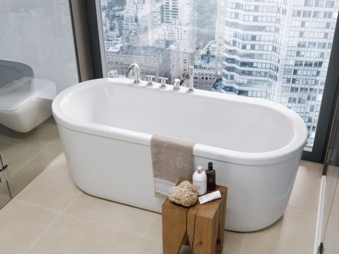 LAUFEN SOLUTIONS voľne stojaca vaňa 170x75 cm, s hliníkovým rámom, s panelom, akrylát H2225120000001 Obrázek - fotka