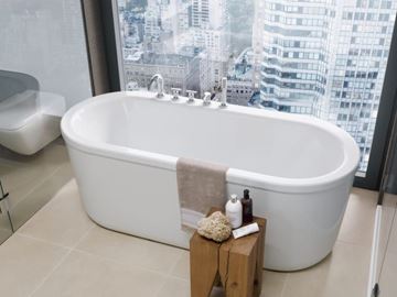 LAUFEN SOLUTIONS voľne stojaca vaňa 170x75 cm, s hliníkovým rámom, s panelom, akrylát H2225120000001 Obrázek - fotka