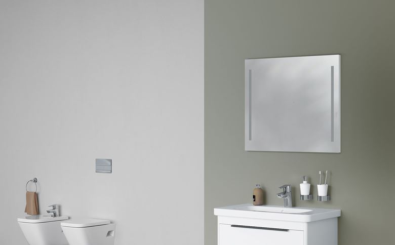 DŘEVOJAS STRIPE ZCO 120 zrkadlo 120x70 cm, s osvetlením, s reguláciou stmievania, so senzorom 29466 Obrázek - fotka