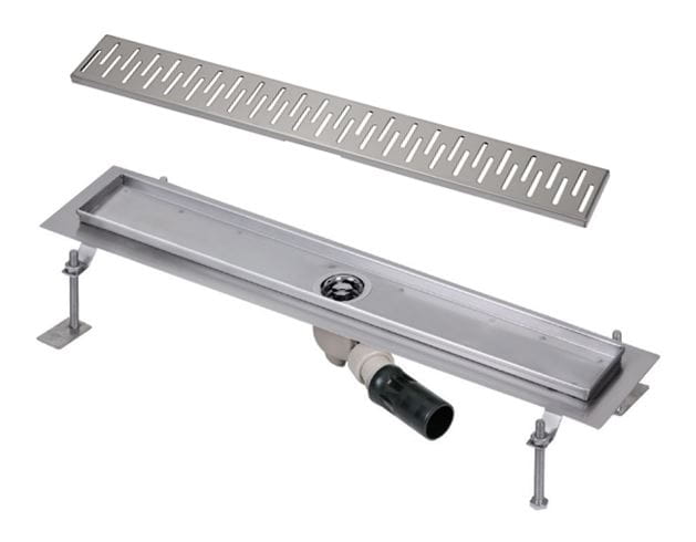 SANELA sprchový žľab 1150 mm, do priestoru, bočný odtok DN 50, rošt C, lesklá nerez oceľ SLKN 05C Obrázek - Hlavní obrázek