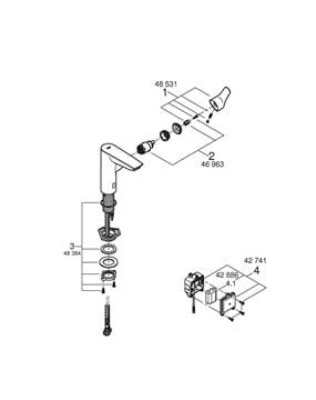 GROHE EUROSMART umývadlová senzorová batéria, napájanie z batérie, chróm 23975003 Obrázek - fotka