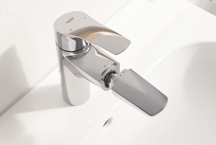 GROHE EUROSMART umývadlová stojanková batéria, s vyťahovacou sprškou a odtokovou súpravou, chróm 23976003 Obrázek - fotka