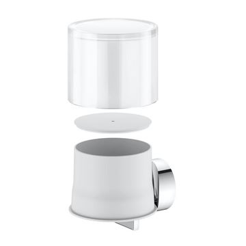 KEUCO REVA dávkovač tekutého mydla 150 ml, nástenný, sklo, chróm 12852019000 Obrázek - fotka