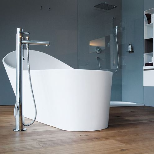 LAUFEN PALOMBA COLLECTION voľne stojaca vaňa 180x90 cm, s odtokovou súpravou, konštrukciou a panelom, sentec H2458020000001 Obrázek - fotka