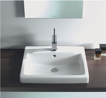 DURAVIT VERO umývadlo 55 cm, s otvorom pre batériu a prepadom 0315550000 Obrázek - fotka