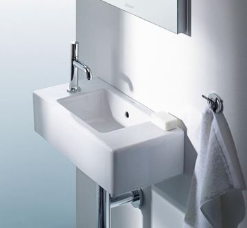 DURAVIT VERO umývadielko 50 cm, s otvorom pre batériu vľavo a prepadom, WonderGliss 07035000091 Obrázek - fotka