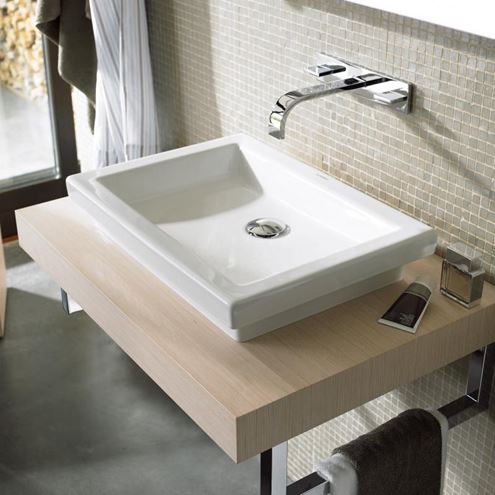 DURAVIT 2ND FLOOR umývadlo na dosku 58 cm, bez prepadu, brúsené 0317580000 Obrázek - fotka