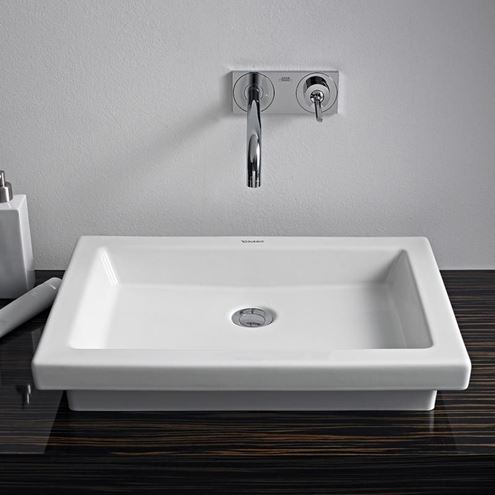 DURAVIT 2ND FLOOR umývadlo na dosku 58 cm, bez prepadu, brúsené 0317580000 Obrázek - fotka