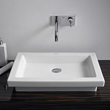 DURAVIT 2ND FLOOR umývadlo na dosku 58 cm, bez prepadu, WonderGliss 03175800291 Obrázek - fotka