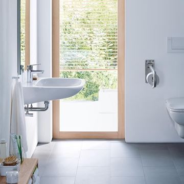 DURAVIT D-CODE umývadlo 60 cm, s otvorom pre batériu a prepadom 23126000002 Obrázek - fotka