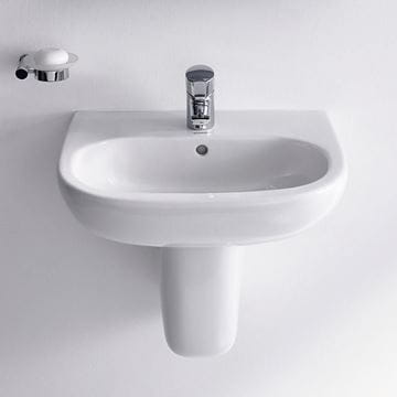 DURAVIT D-CODE umývadlo 55 cm, s otvorom pre batériu a prepadom 23105500002 Obrázek - fotka