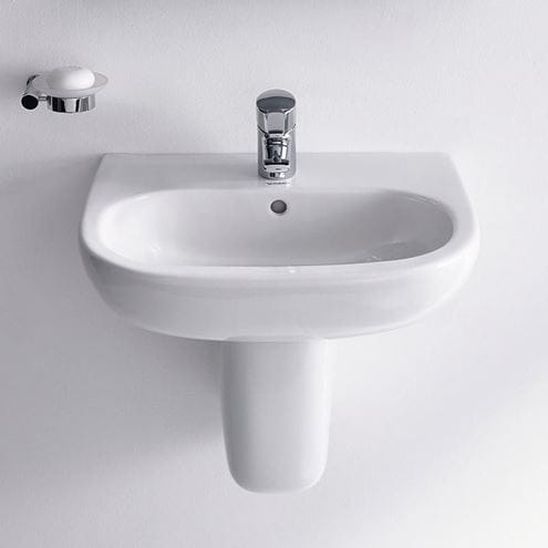 DURAVIT D-CODE umývadlo 55 cm, s otvorom pre batériu a prepadom 23105500002 Obrázek - fotka