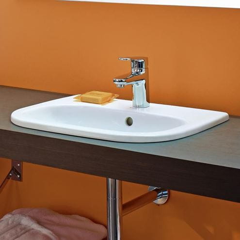 DURAVIT D-CODE umývadlo 54,5 cm, s otvorom pre batériu a prepadom 0337540000 Obrázek - fotka