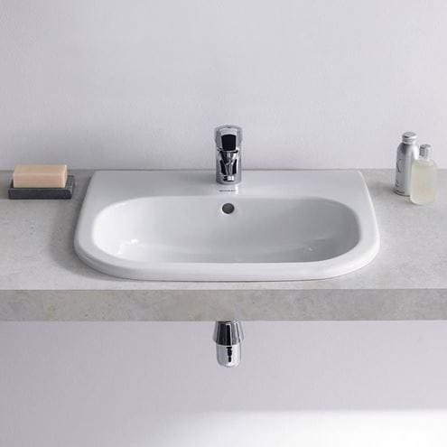 DURAVIT D-CODE umývadlo 54,5 cm, s otvorom pre batériu a prepadom 0337540000 Obrázek - fotka