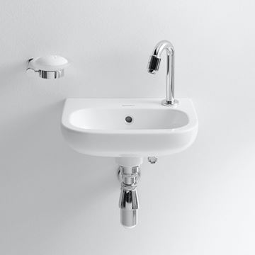DURAVIT D-CODE umývadielko 36 cm, s otvorom pre batériu vpravo a prepadom 07053600082 Obrázek - fotka