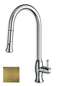 CRISTINA drezová stojanková batéria, s vyťahovacou sprškou, brushed old brass