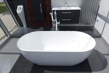 POLYSAN REDUTA voľne stojaca vaňa 171x81 cm, pre 2 osoby, liaty mramor 72842 Obrázek - fotka