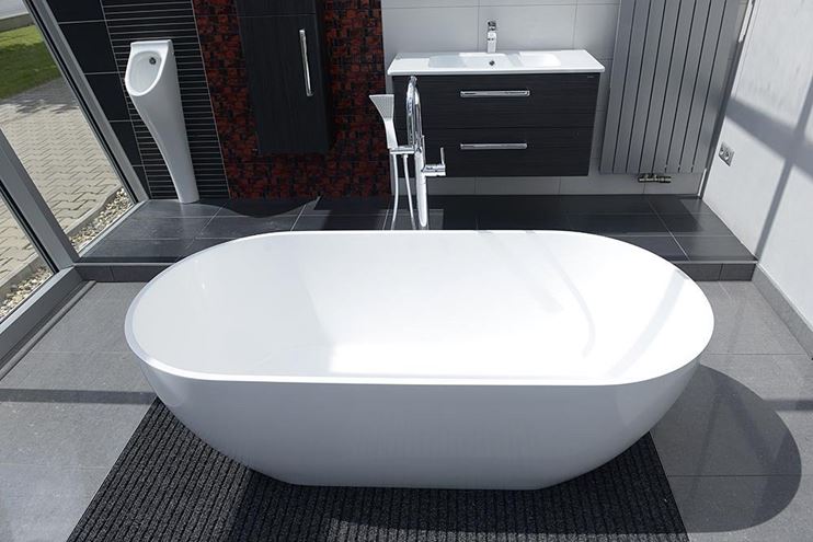 POLYSAN REDUTA voľne stojaca vaňa 171x81 cm, pre 2 osoby, liaty mramor 72842 Obrázek - fotka